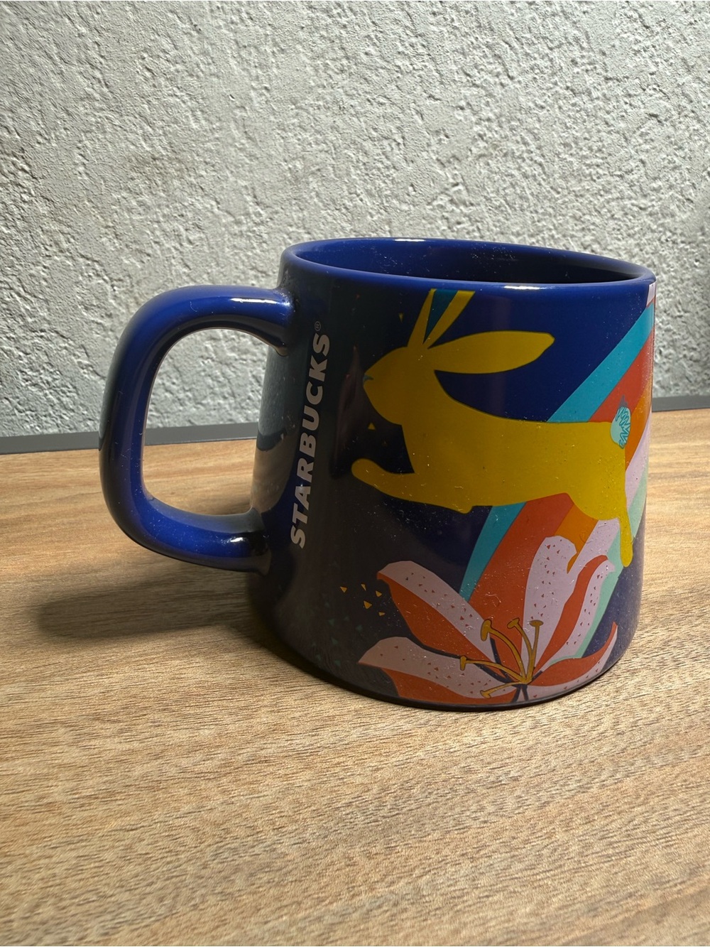New Starbucks Spring Easter 2021 Blue Bunny Mug 14oz ceramic